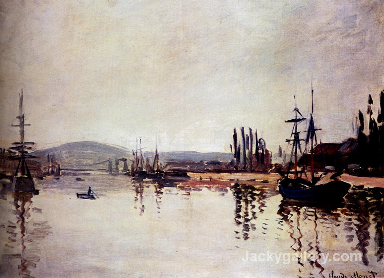 The Seine Below Rouen by Claude Monet paintings reproduction